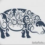 снимка Скици на татуировка на прасе (глиган) от 26.09.2017 г. No 042 - Скици на прасе -