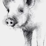 снимка Скици на татуировка на прасе (глиган) от 26.09.2017 г. №047 - Скици на прасе -