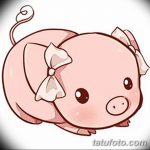 снимка Скици на татуировка на прасе (глиган) от 26.09.2017 г. No 048 - Скици на прасе -