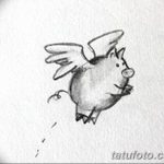 снимка Скици на татуировка на прасе (глиган) от 26.09.2017 г. №050 - Скици на прасе -