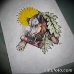 снимка Скици на татуировка на прасе (глиган) от 26.09.2017 г. No 052 - Скици на прасе -