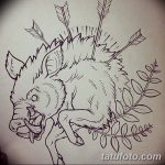 снимка Скици на татуировка на прасе (глиган) от 26.09.2017 г. No 053 - Скици на прасе -