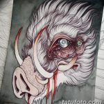 снимка Скици на татуировка на прасе (глиган) от 26.09.2017 г. No 055 - Скици на прасе -