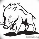 снимка Скици на татуировка на прасе (глиган) от 26.09.2017 г. №064 - Скици на прасе -