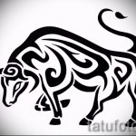 Готина скица за татуировка със снимка на Телец - интересна идея за татуировка Телец