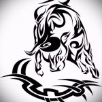 Скица за татуировка на приличен Телец - Готина идея за татуировка на Телец