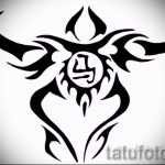 Достоен скица за татуировка с модел на теле - стилна идея за татуировка на главата