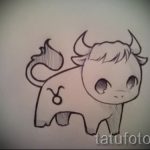 Скица за татуировки на готин Телец - Идея за готини татуировки на Телец