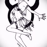 Готина скица за татуировка с рисунка на Телец - интересна идея за татуировка Телец