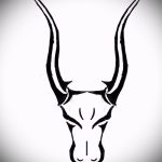 Интересна скица за татуировка с образа на Телец - готина идея за татуировка Телец