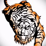 Hűvös vázlat egy tigris tetoválásról (rajzok egy tigrises tetováláshoz) - a rajz egyik változata