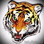 Egy érdekes vázlat a tigris tetoválásról (rajzok a tigris tetováláshoz) - a rajz ötlete
