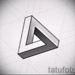 Vázlat egy tetováláshoz háromszöggel - érdekes lehetőség - tatufoto.ru - 17