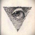 Vázlat egy tetováláshoz háromszöggel - érdekes lehetőség - tatufoto.ru - 2