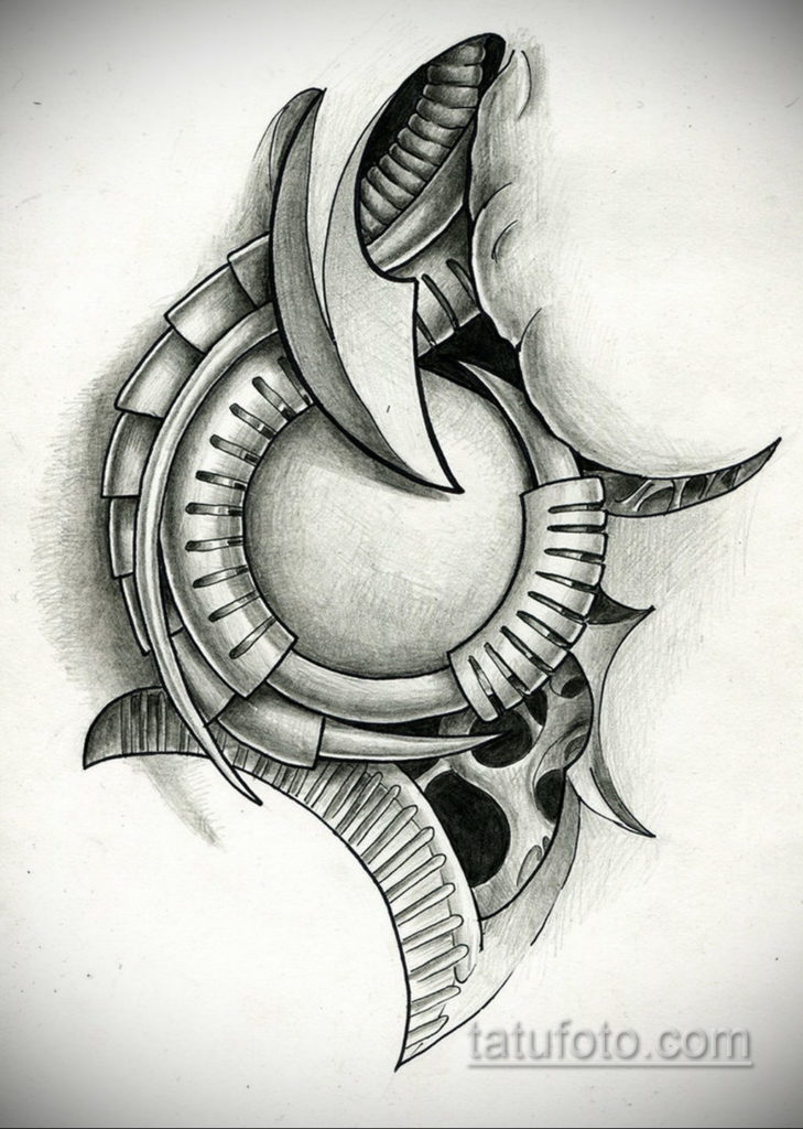 vázlat férfi tetoválás biomechanikához 2019.11.28. №033 -tattoo-