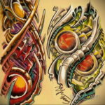 vázlat biomechanika tetoválás 2019.11.28. №1054 -vázlatos biomechanikai tetoválás -