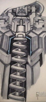 vázlat biomechanikai tetoválás 2019.11.28. №1052 -vázlatos biomechanikai tetoválás