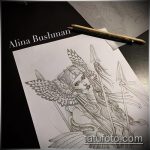 vázlat egy Valkyrie tetoválásról, 354. sz.