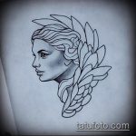 vázlat egy Valkyrie tetoválásról # 540 - a minta exkluzív változata, amely könnyen használható feldolgozásra és felhelyezésre Valkyrie tetoválásként a karon