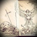 vázlat egy Valkyrie tetoválásról № 978 - a kép érdekes változata, amely sikeresen használható a Valkyrie finomítására és tetoválására az alkaron