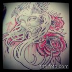 A 244 -es Valkyrie tetoválási vázlat a minta érdekes változata, amely könnyen használható felülvizsgálathoz és Valkyrie -tetoválásként a hátlapon