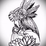 A Valkyrie tetoválás vázlata # 116 a minta érdekes változata, amely sikeresen használható a Valkyrie tetoválás átalakítására és felhelyezésére a hátlapon