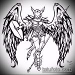 vázlat egy 982 -es Valkyrie tetoválásról - a minta egyedi változata, amely sikeresen használható a Valkyrie vállon történő feldolgozásához és tetoválásához