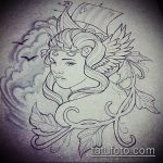 vázlat egy Valkyrie tetoválásról, 227. sz. - a minta exkluzív változata, amely könnyen használható változtatásra és alkalmazásra, mint Valkyrie tetoválás a karon