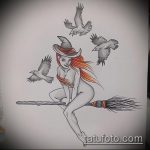 vázlat egy 185 -ös boszorkány tetoválásról - a rajz méltó változata, amely könnyen használható felülvizsgálathoz és alkalmazáshoz, mint egy boszorkány tetoválása a koronában