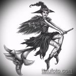 vázlat egy 223 -as boszorkány tetoválásról - egy rajz méltó változata, amely könnyen használható átalakítására és boszorkánytetoválásként történő alkalmazására a karon