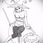 vázlat egy boszorkány tetoválásról # 419 - a rajz hűvös változata, amely sikeresen használható felülvizsgálatra és alkalmazásra, mint egy boszorkány tetoválása a tűzön