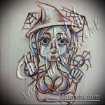 vázlat egy 63 -as boszorkány tetoválásról - a rajz hűvös változata, amely sikeresen használható revízióhoz és rúnák rajzolásához boszorkánytetoválásként