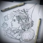 vázlat egy boszorkány tetoválás 467 -es számáról - a rajz hűvös változata, amely könnyen használható a rúnák megváltoztatására és boszorkánytetoválásként történő alkalmazására