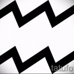 Достойна версия на скица на татуировка Водолей - символ на Водолей (съзвездие) - рисунка за татуировка