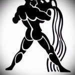 Стилна версия на скицата за татуировка Водолей - знакът на Водолей (съзвездие) - рисунка за татуировка