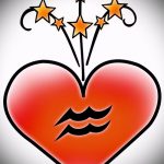 Готина версия на скица на татуировка Водолей - символ на Водолей (съзвездие) - рисунка за татуировка