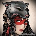 скица на татуировка на вълк # 785 е готина версия на картината, която може да се използва добре за усъвършенстване и приложение като татуировка на вълк за момичета