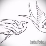 скица на татуировка на врабче # 669 - уникална версия на модела, която може лесно да се използва за преразглеждане и рисуване като татуировка на врабче на клон