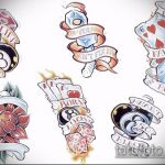 nyolcas tetoválási vázlat № 973 - a kép egyedi változata, amely jól használható a finomításhoz és tetováláshoz 8 labda kivitelben