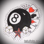 vázlat a nyolc tetoválásról # 831 - a minta egyedi változata, amely jól használható a finomításhoz és a tetováláshoz 8 labdaként