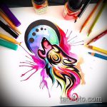 üvöltő farkas tetoválás vázlata # 306 a minta érdekes változata, amely könnyen használható átalakítására és alkalmazására, mint egy üvöltő farkas tetoválás a Holdon