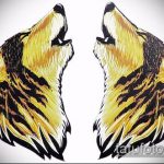 üvöltő farkas tetoválás vázlata # 531 - a minta exkluzív változata, amely sikeresen használható az üvöltő tetoválás megváltoztatására és alkalmazására, mint egy farkas