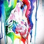 vázlat egy üvöltő farkas tetoválásról, 807 - a minta méltó változata, amely sikeresen használható változtatásra és rajzra, mint a holdon üvöltő farkas tetoválása