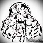 üvöltő farkas tetoválás vázlata # 161 - a minta exkluzív változata, amely sikeresen használható változtatásra és tetoválás alkalmazására, mint egy farkas üvöltése