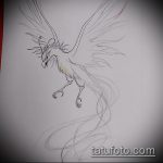 vázlat egy tűzmadár tetoválásról, 449. sz.