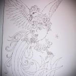 vázlat egy tűzmadár tetoválásról # 706 a minta hűvös változata, amely sikeresen használható egy tűzmadár átalakítására és tetoválására az oldalán