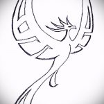 vázlat egy tűzmadár tetoválásról # 556 a minta érdekes változata, amely sikeresen használható a tűzmadár átalakítására és felhelyezésére a hátára tetoválásként