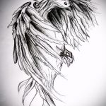 egy tűzmadár tetoválás vázlata # 948 egy rajz méltó változata, amely sikeresen használható a tűzmadár átalakítására és felhelyezésére a hátán tetoválásként