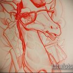 vázlat egy zsiráf tetoválásról 834 - a minta érdekes változata, amely könnyen használható a felülvizsgálathoz és a zsiráf tetoválásához a lábán