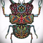 vázlat egy bogár tetoválásról # 825 - a rajz hűvös változata, amely sikeresen használható az orrszarvú bogár átalakítására és alkalmazására tetoválásként